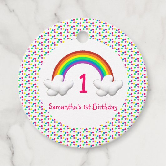 Regenboogmeisjes Elke dag Bedankjes Labels (Voorkant)