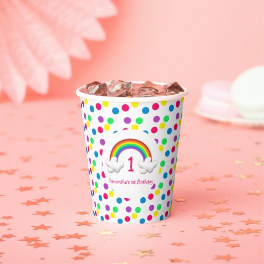 Regenboogmeisjes Elke dag Papieren Bekers (Insitu)