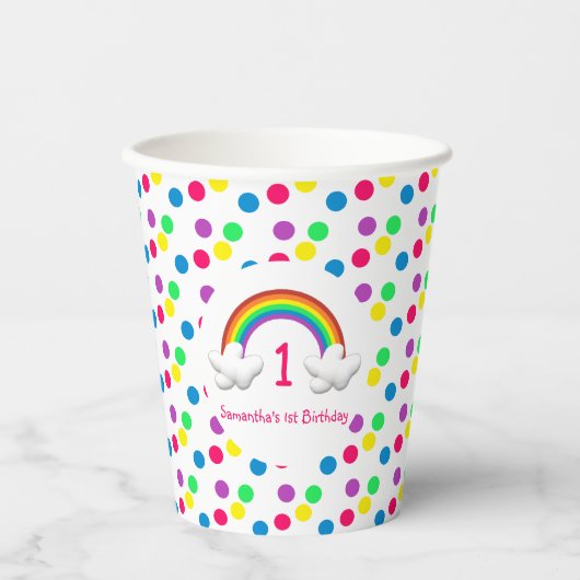 Regenboogmeisjes Elke dag Papieren Bekers (Voorkant)