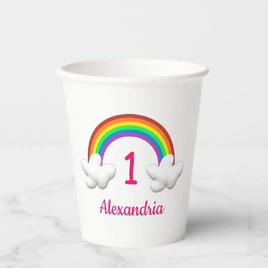 Regenboogmeisjes Elke dag Papieren Bekers (Voorkant)