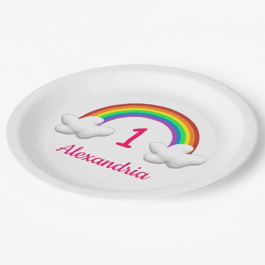 Regenboogmeisjes Elke dag Papieren Bordje (Gekanteld)