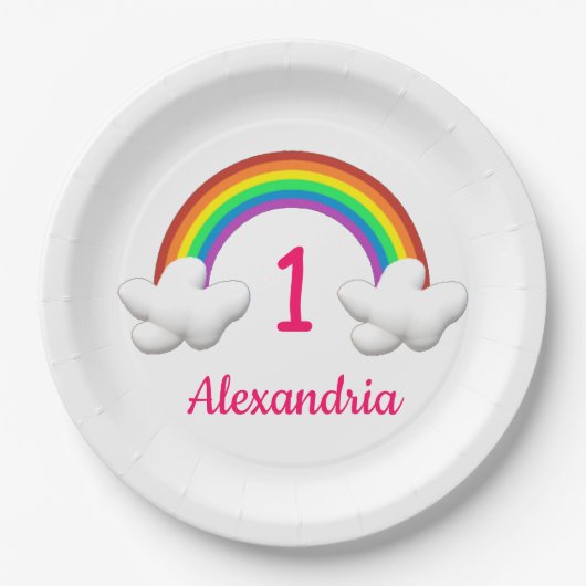 Regenboogmeisjes Elke dag Papieren Bordje (Voorkant)