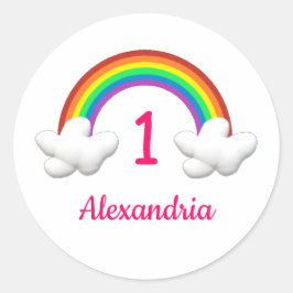 Regenboogmeisjes Elke dag Ronde Sticker