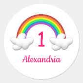 Regenboogmeisjes Elke dag Ronde Sticker (Voorkant)