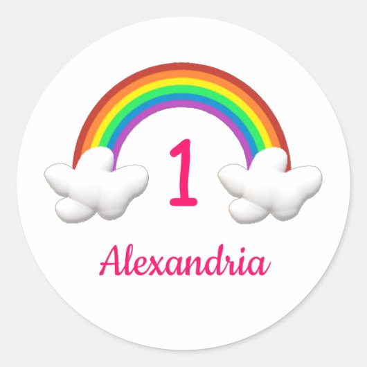 Regenboogmeisjes Elke dag Ronde Sticker (Voorkant)