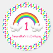 Regenboogmeisjes Elke dag Ronde Sticker (Voorkant)