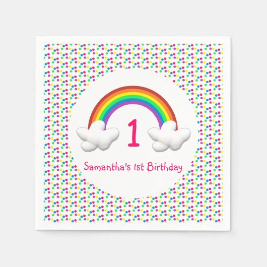 Regenboogmeisjes Elke dag Servet (Voorkant)