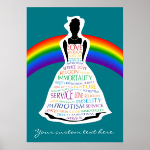 Regenboogmeisjes, Masonic Custom Poster Wall Art G