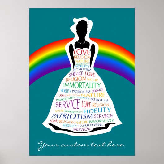 Regenboogmeisjes, Masonic Custom Poster Wall Art G (Voorkant)