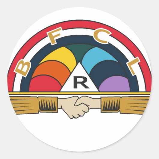 regenboogmeisjes ronde sticker (Voorkant)