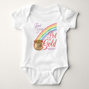 Regenboogmeisjes vinden je pot met goud romper