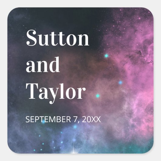 Regenboogmelkas Vierkante Sticker (Voorkant)