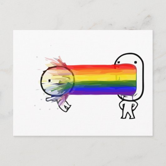 regenboogmeme briefkaart (Voorkant)