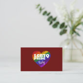 Regenboogmenigte, uitnodigingskaart voor LGBTQ Pri Informatiekaartje (Staand voorkant)