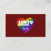 Regenboogmenigte, uitnodigingskaart voor LGBTQ Pri Informatiekaartje (Voorkant)