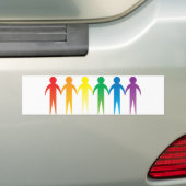 Regenboogmensen Bumpersticker (Op auto)