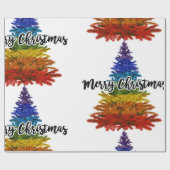 regenboogmerrie - kerstboom cadeaupapier (Vlak)