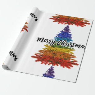 regenboogmerrie - kerstboom cadeaupapier