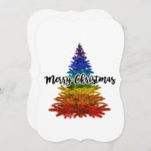 regenboogmerrie - kerstboom kaart (Voorkant / Achterkant)