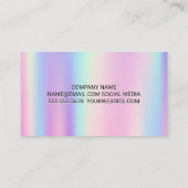 regenboogmetaalgradiënt | Monogram Visitekaartje (Achterkant)