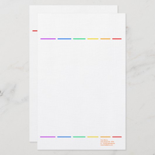 Regenboogminimaal Briefpapier (Voorkant / Achterkant)