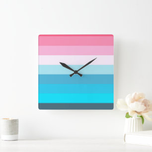 RegenboogMode Vierkante Klok