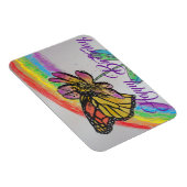 Regenboogmonoarch Butterfly Painting Birthday Magn Magneet (Rechterzijde)