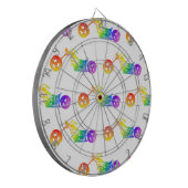 Regenboogmortocyclus Dartbord (Voorkant Links)