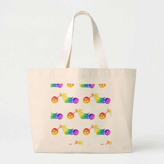 Regenboogmortocyclus Grote Tote Bag (Voorkant)