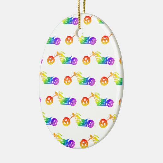 Regenboogmortocyclus Keramisch Ornament (Links)