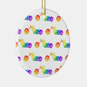 Regenboogmortocyclus Keramisch Ornament (Rechts)