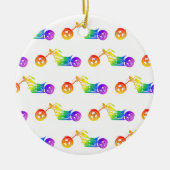 Regenboogmortocyclus Keramisch Ornament (Voorkant)