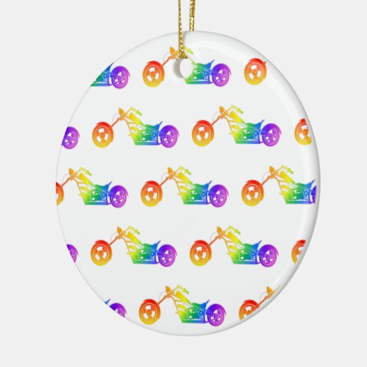 Regenboogmortocyclus Keramisch Ornament (Links)