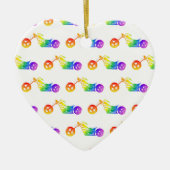 Regenboogmortocyclus Keramisch Ornament (Voorkant)