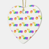 Regenboogmortocyclus Keramisch Ornament (Links)