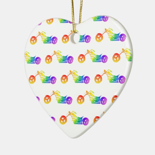 Regenboogmortocyclus Keramisch Ornament (Links)