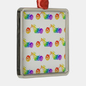 Regenboogmortocyclus Metalen Ornament (Rechts)