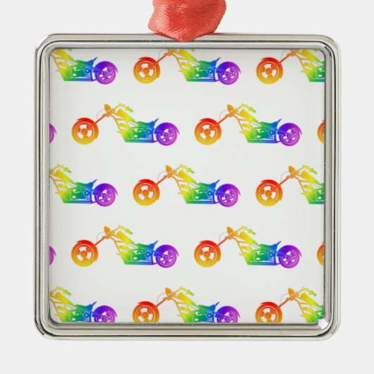 Regenboogmortocyclus Metalen Ornament (Voorkant)