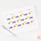 Regenboogmortocyclus Rechthoekige Sticker (Envelop)