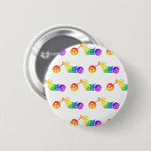 Regenboogmortocyclus Ronde Button 5,7 Cm (Voorkant /achterkant)