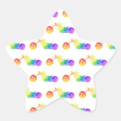 Regenboogmortocyclus Ster Sticker (Voorkant)