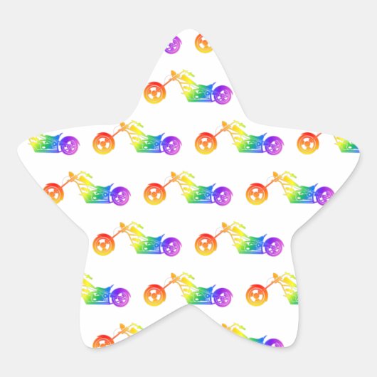 Regenboogmortocyclus Ster Sticker (Voorkant)