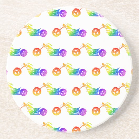 Regenboogmortocyclus Zandsteen Onderzetter (Voorkant)