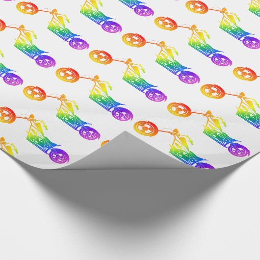 Regenboogmotor Cadeaupapier (Hoek)