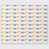 Regenboogmotor Cadeaupapier (Vlak)