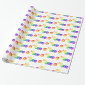 Regenboogmotor Cadeaupapier (Uitgerold)