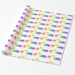Regenboogmotor Cadeaupapier