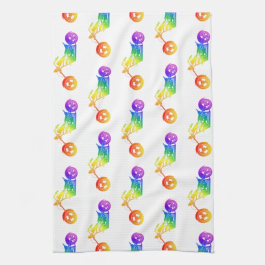 Regenboogmotor Theedoek (Verticaal)