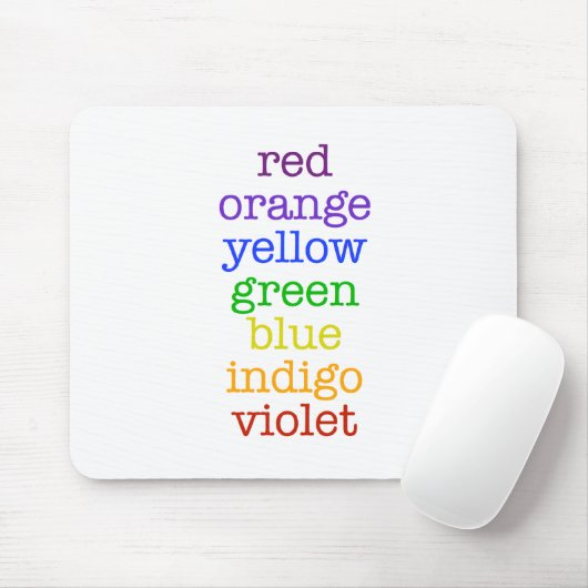 regenboogmousepad muismat (Met muis)