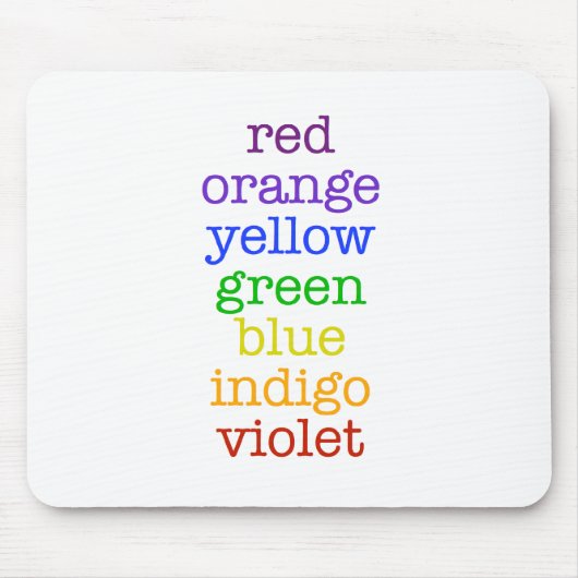 regenboogmousepad muismat (Voorkant)